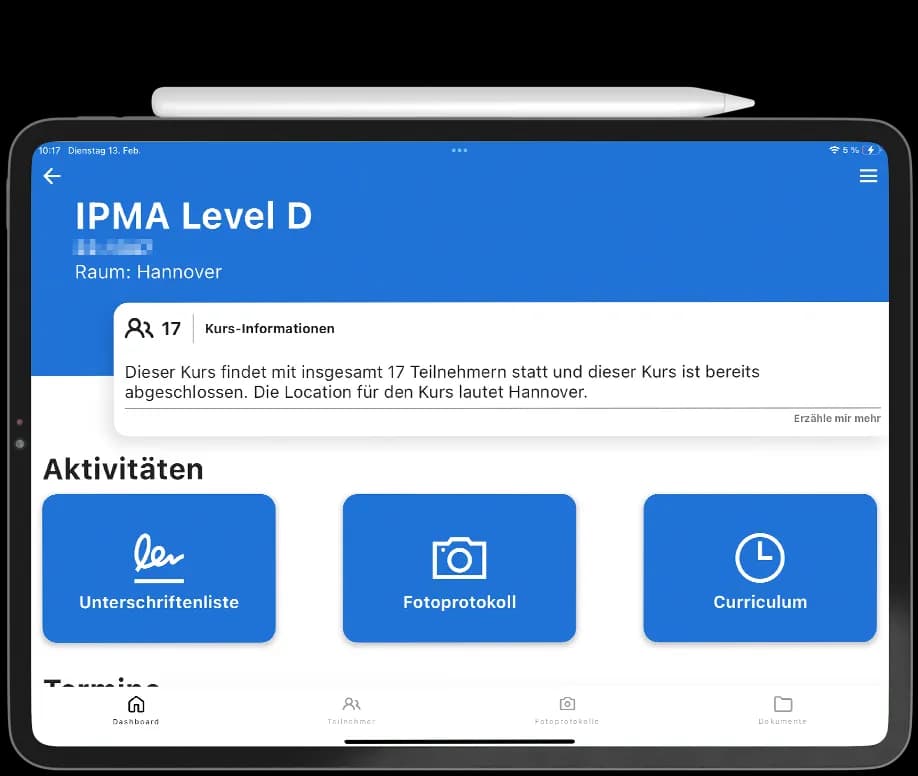 eTraining.studio App Screenshot